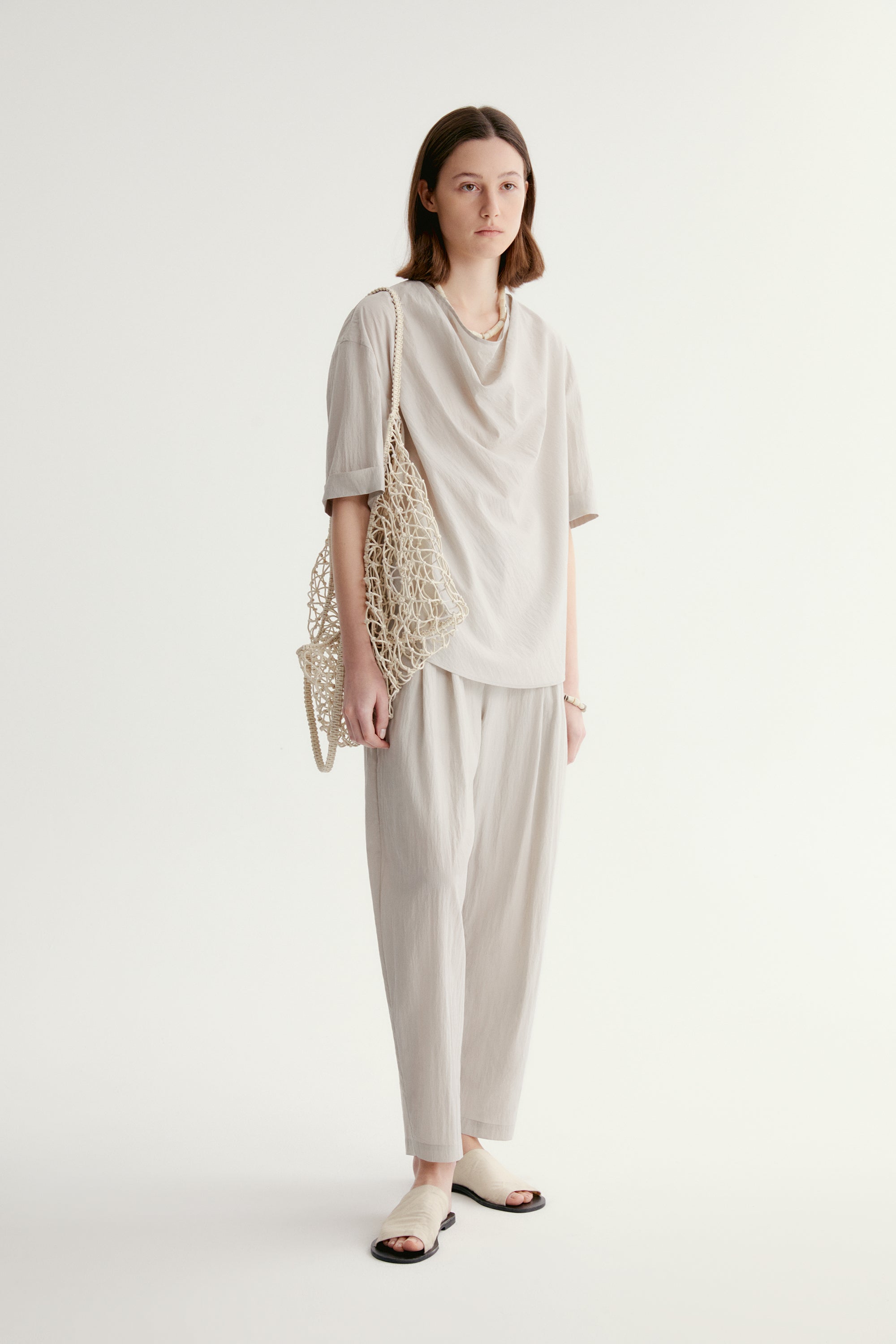 Draped Cowl-neck Top