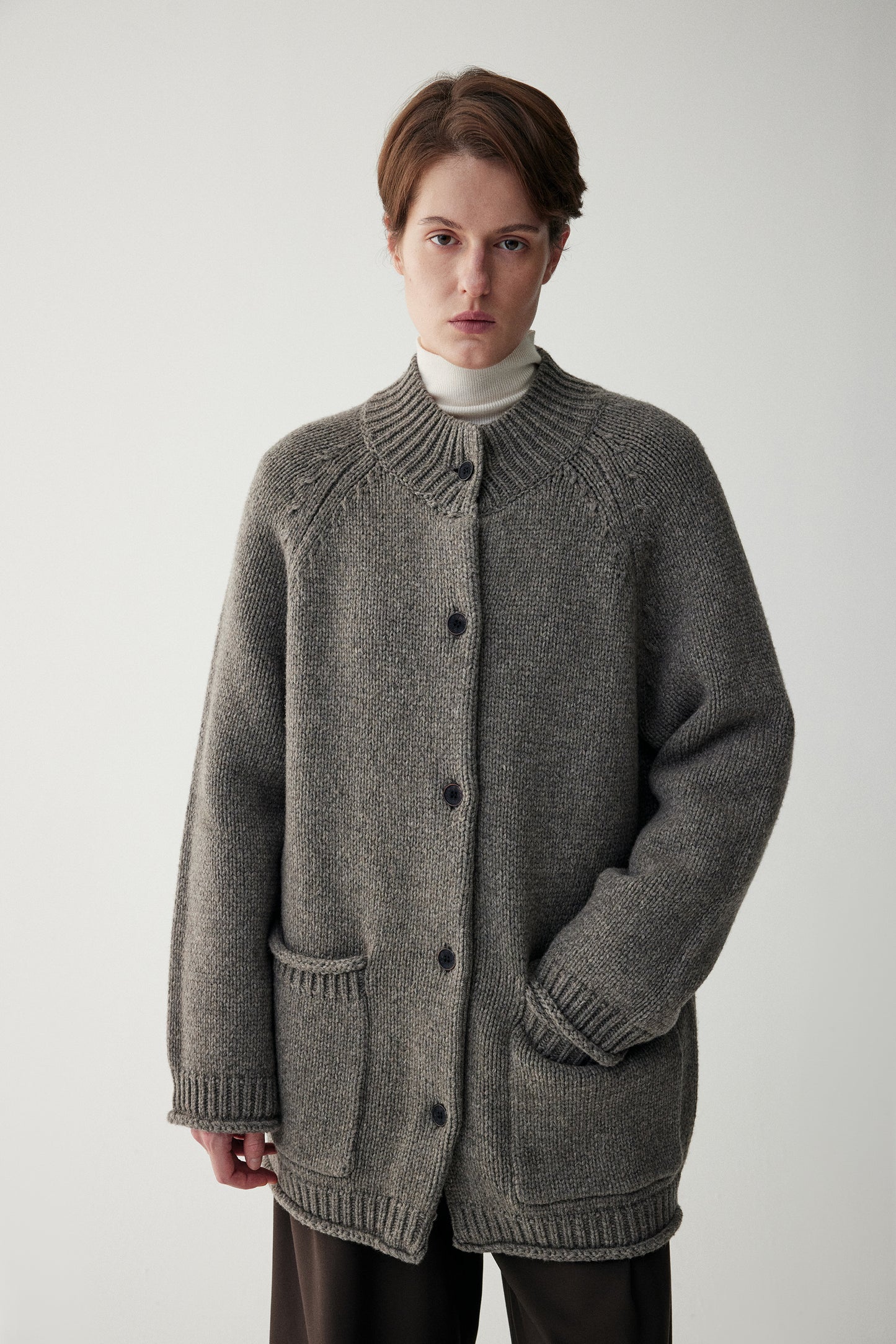 Cardigan en laine en tricot