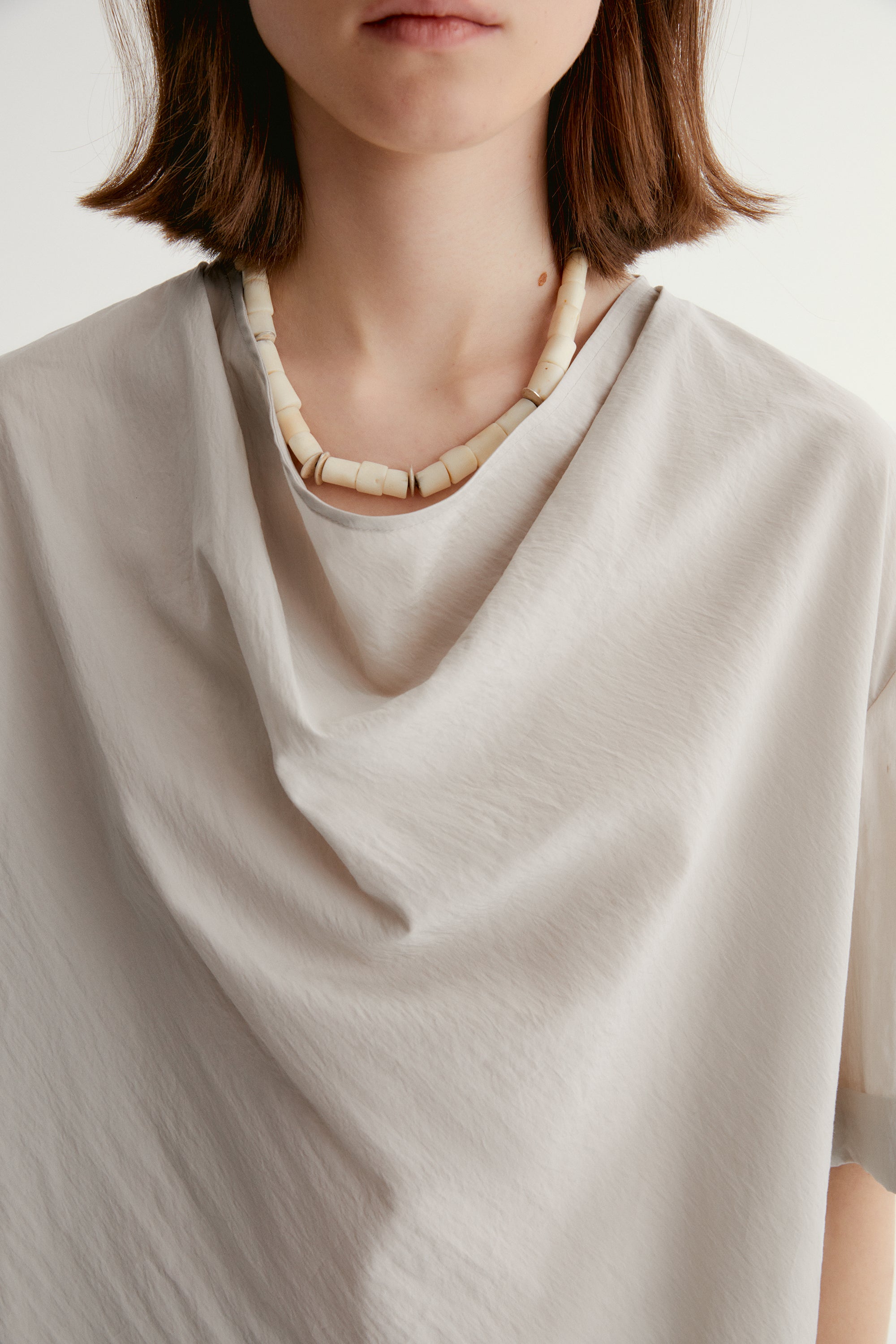 Draped Cowl-neck Top