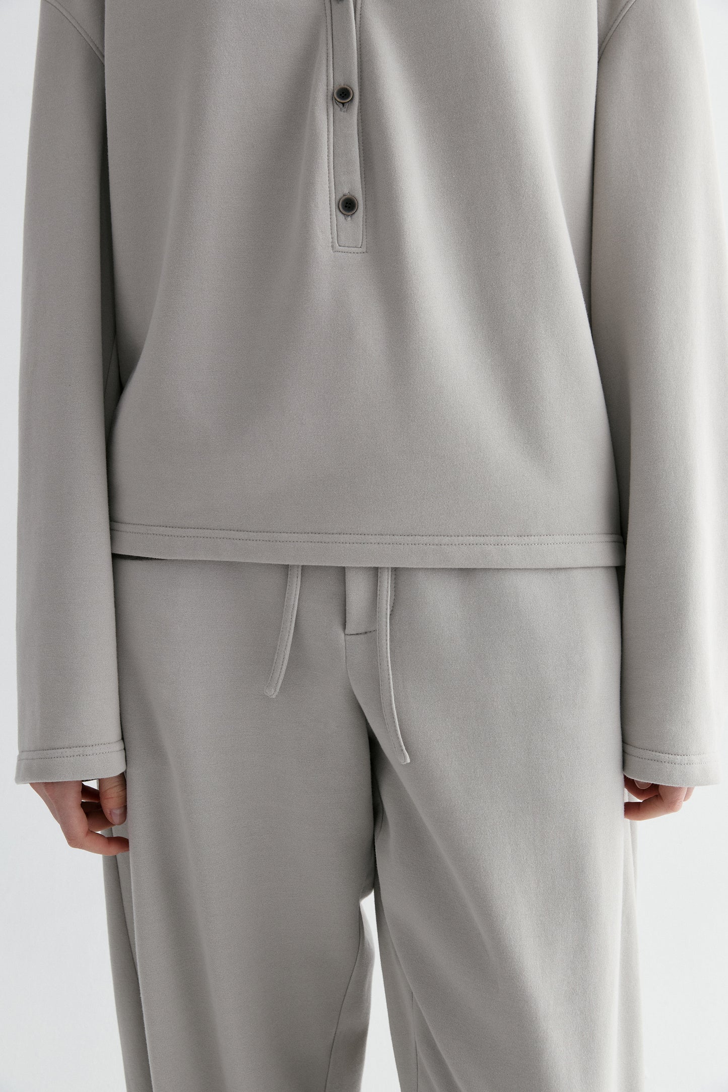 Half-placket Cocoon Sweatshirt