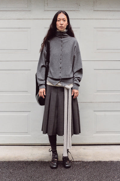 【INCHANT ME】Wool Pleated Midi Skirt Pleated Wool Midi Skirt – INSISFEMME