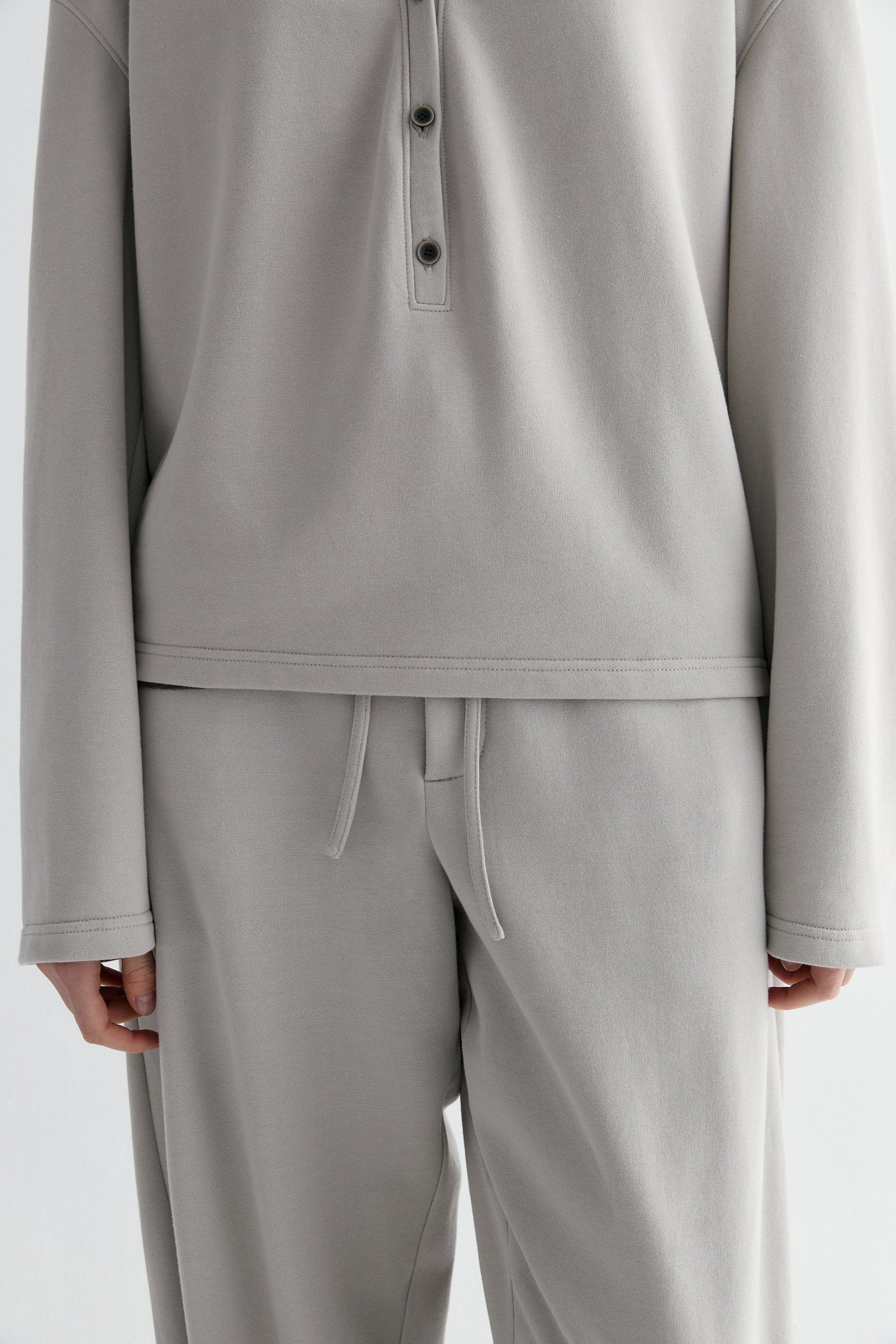 Half-placket Cocoon Sweatshirt