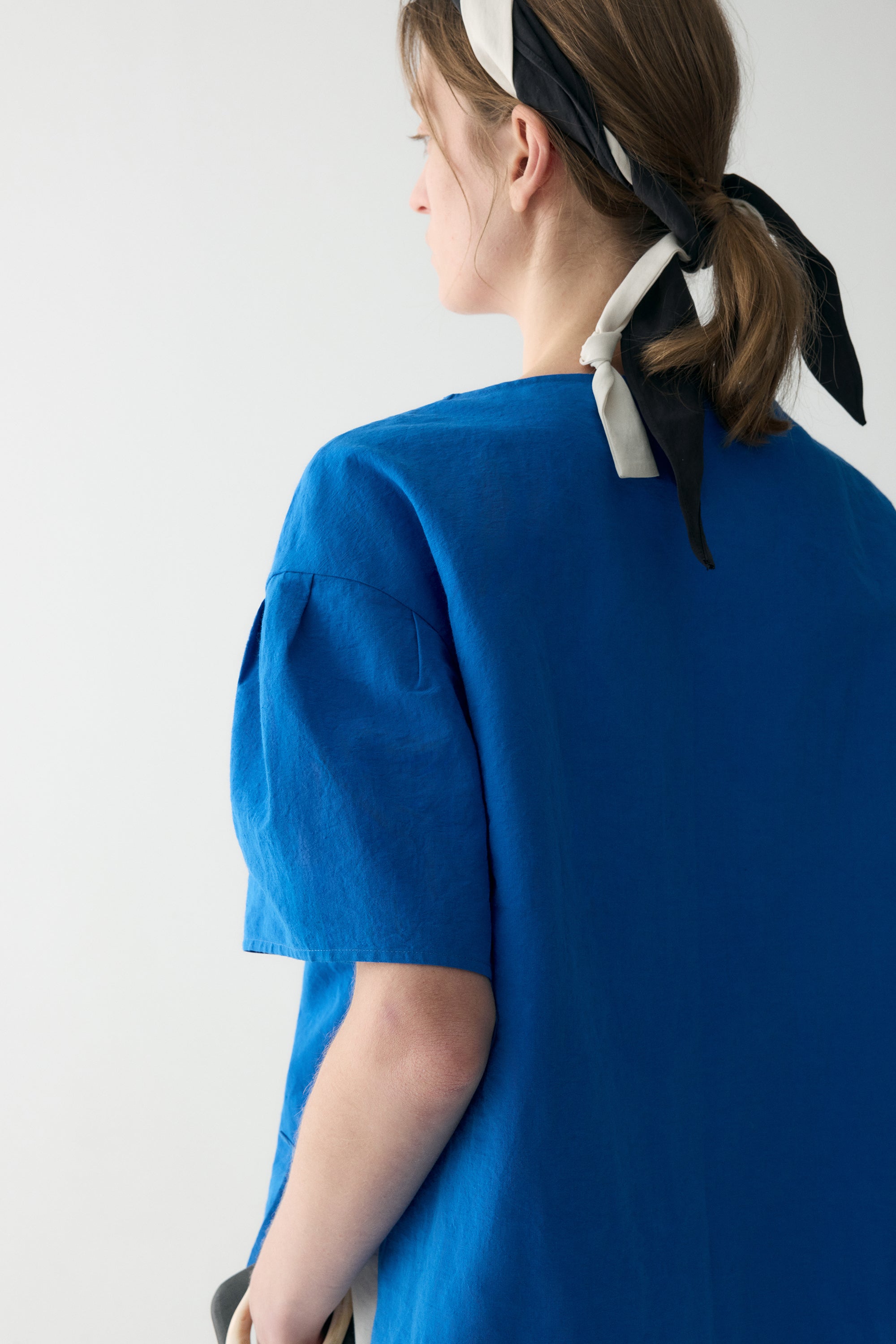 Chemise plissée en coton