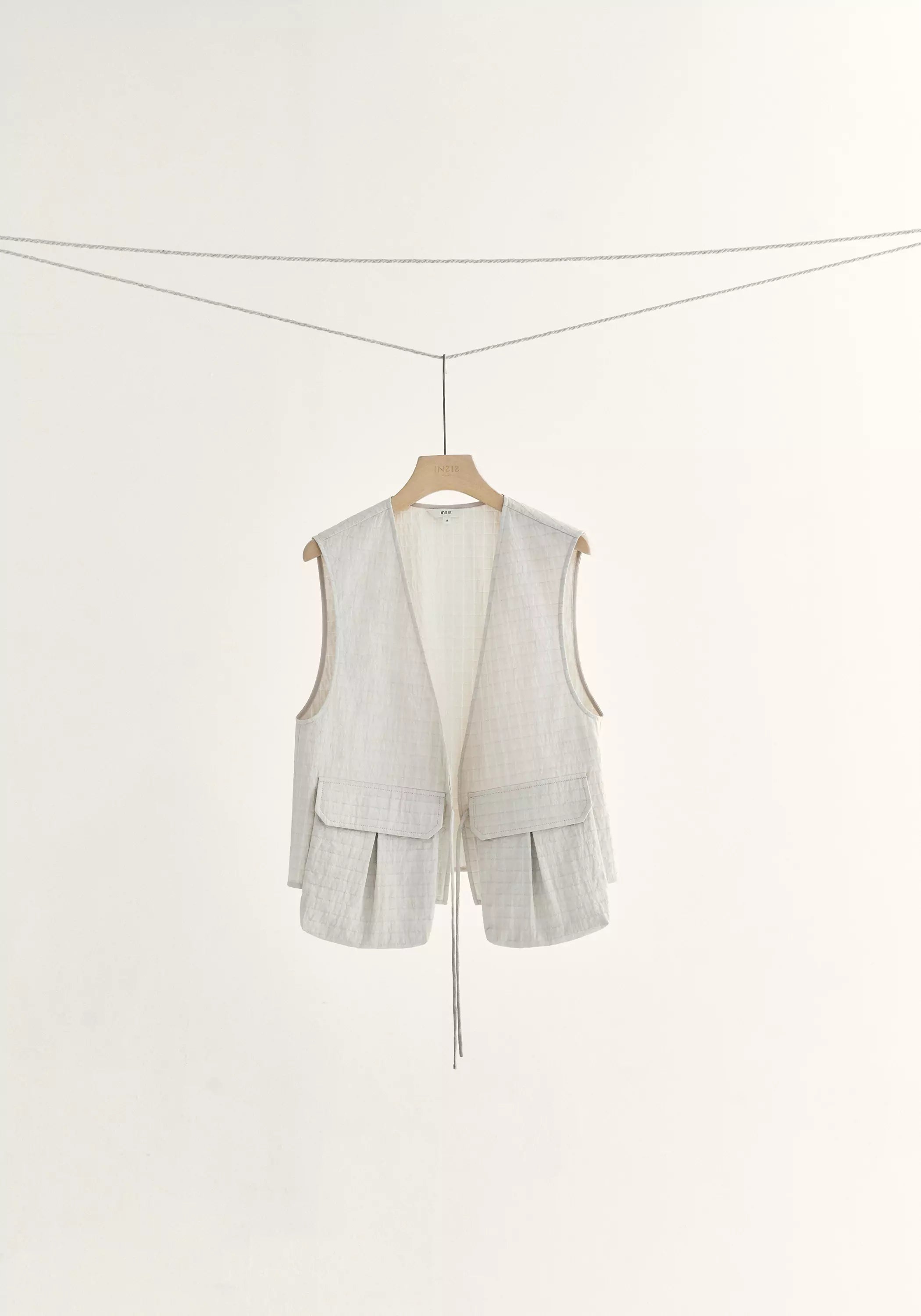 Checked V-Neck Vest