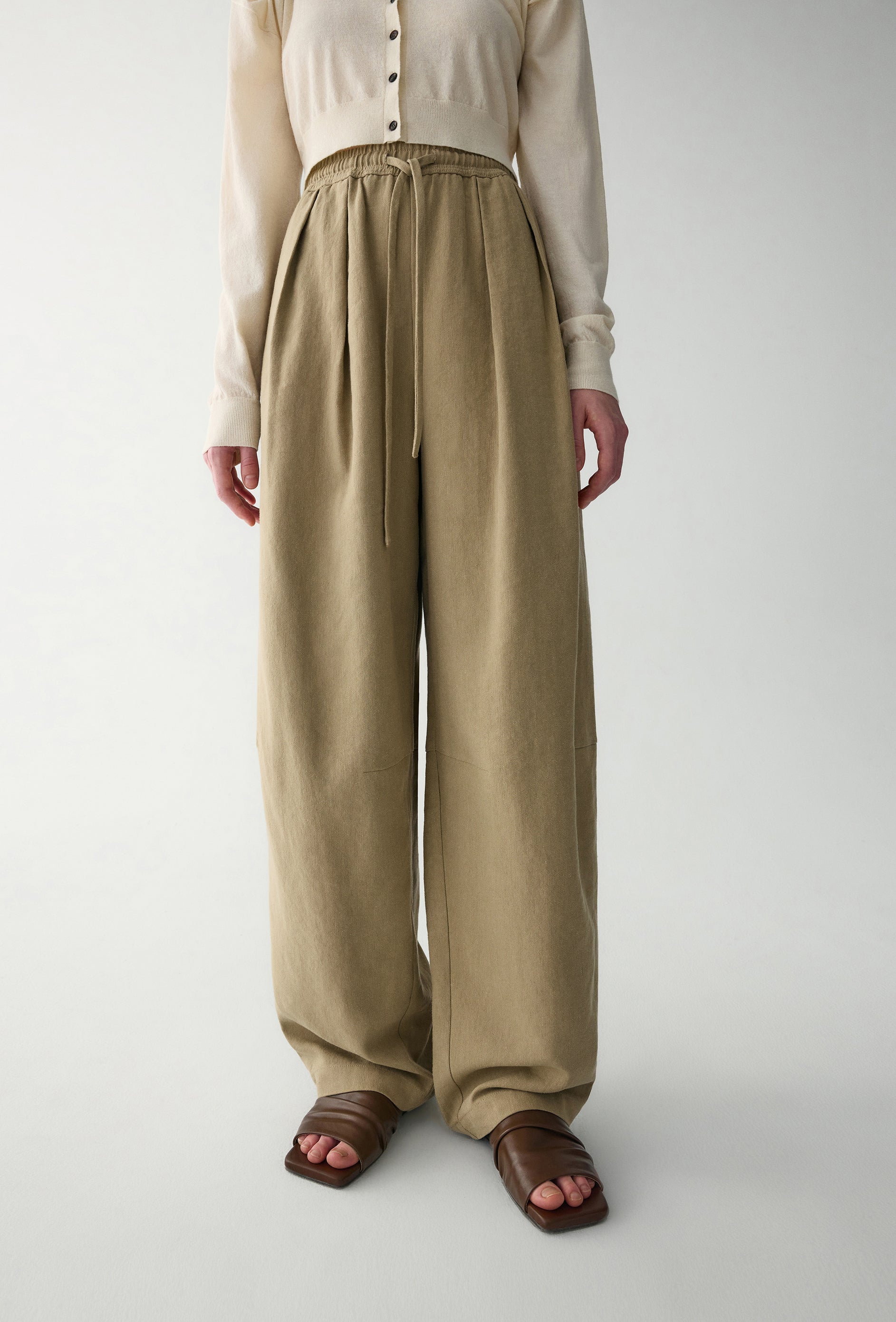 Pantalon plissé double